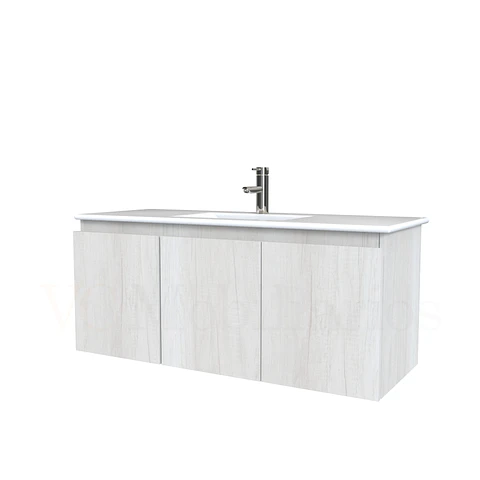 Mueble vanitorio aereo con cubierta de loza de 120 cm / M0-1201-A / Toscana