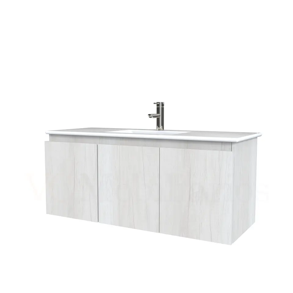 Mueble vanitorio aereo con cubierta de loza de 120 cm / M0-1201-A / Toscana 1
