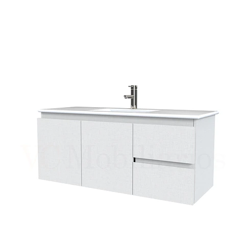 Mueble vanitorio aereo con cubierta de loza de 100 cm / M2-1001-A / Giorno