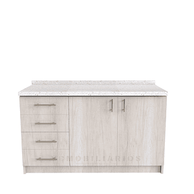 Mueble meson con cubierta de cuarzo de 150 cm / M1-1540 / Toscana