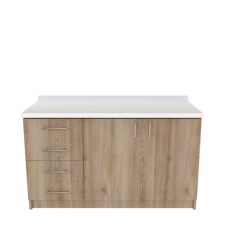 Mueble meson con cubierta de cuarzo de 150 cm / M1-1520 / Cava