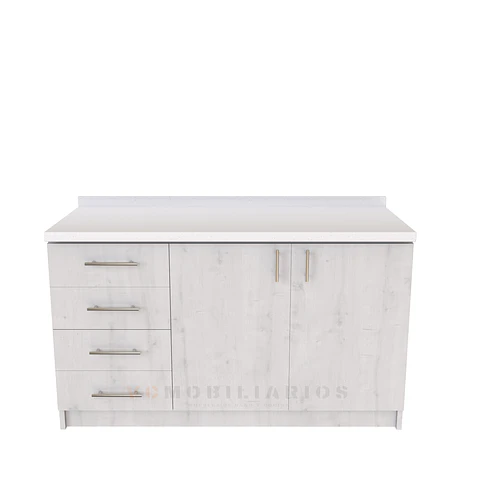 Mueble meson con cubierta de cuarzo de 150 cm / M1-1520 / Alaska