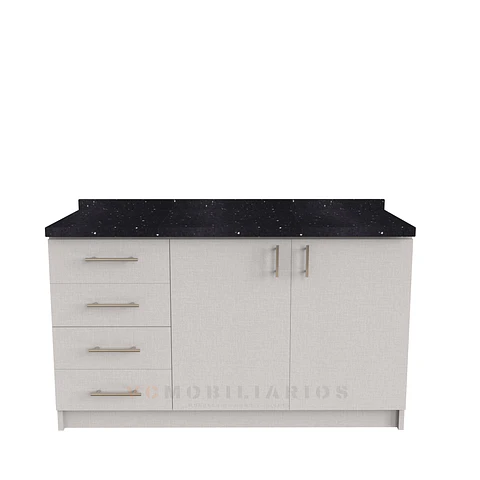 Mueble meson con cubierta de cuarzo de 150 cm / M1-1550 / Giorno