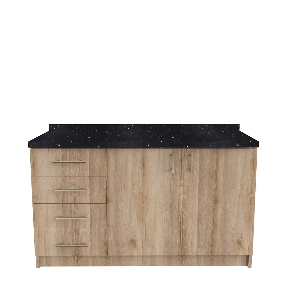 Mueble meson con cubierta de cuarzo de 150 cm / M1-1550 / Cava 1