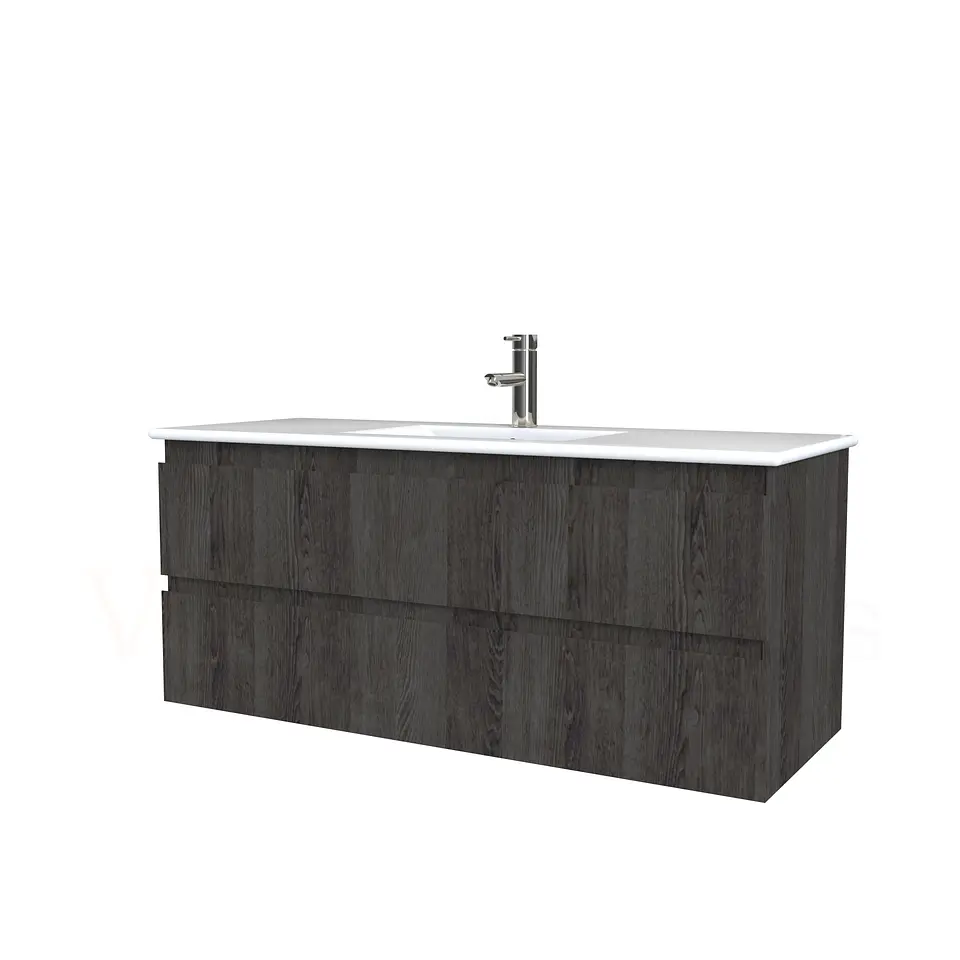 Mueble vanitorio aereo con cubierta de loza de 100 cm / M3-1001-A / Espresso 1