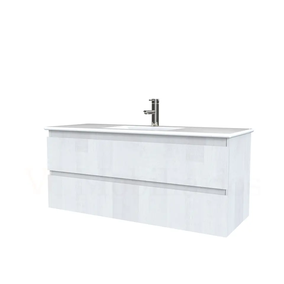 Mueble vanitorio aereo con cubierta de loza de 100 cm / M3-1001-A / Legno 1