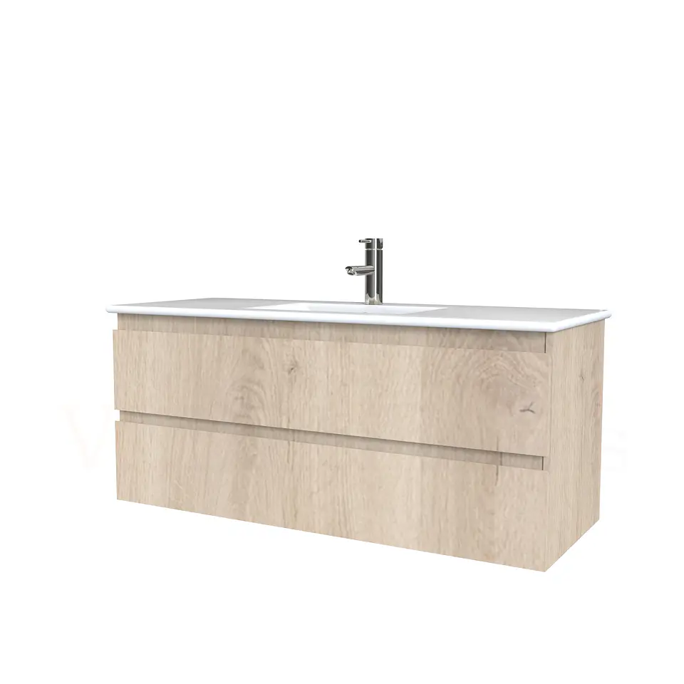 Mueble vanitorio aereo con cubierta de loza de 100 cm / M3-1001-A / Jerez 1