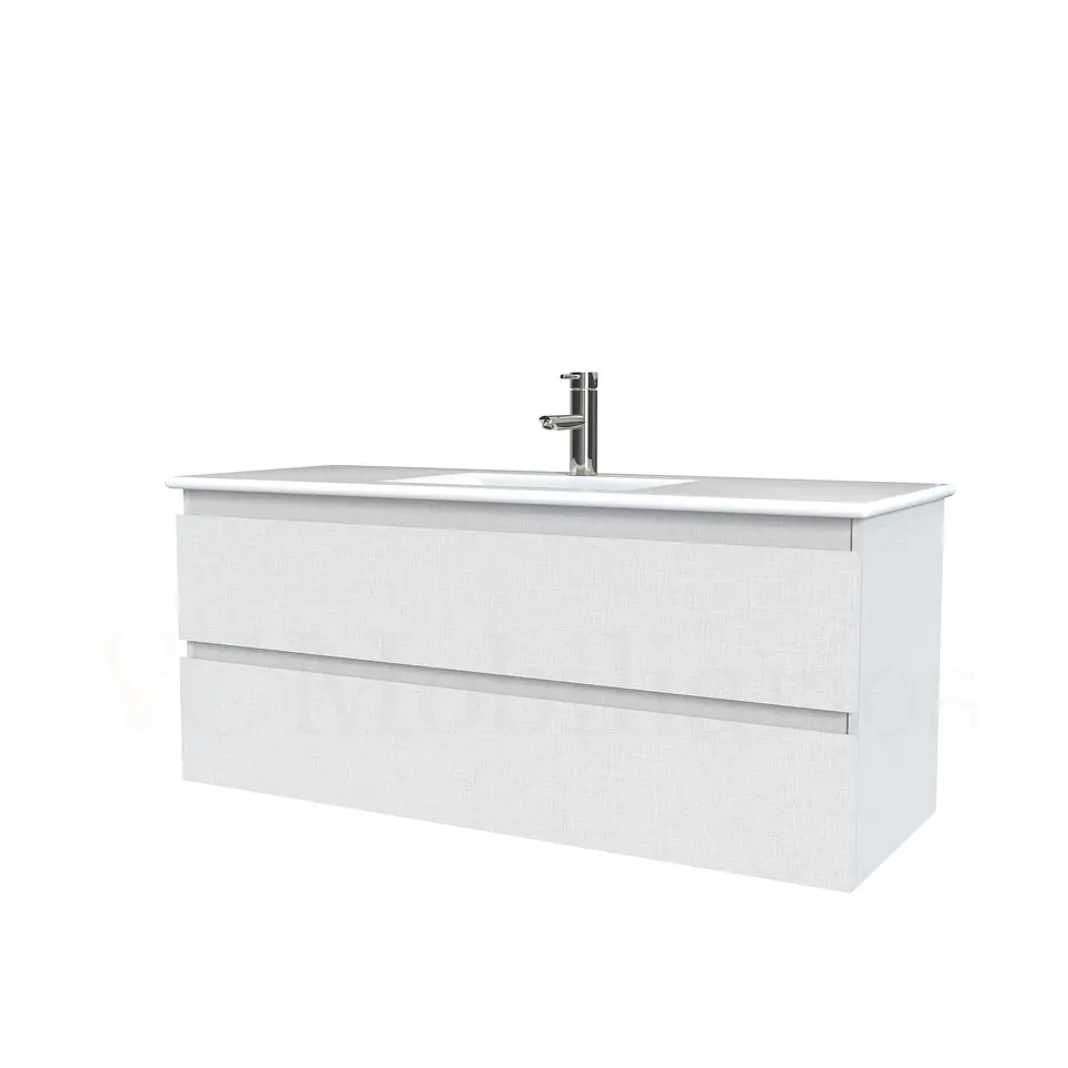 Mueble vanitorio aereo con cubierta de loza de 100 cm / M3-1001-A / Giorno 1