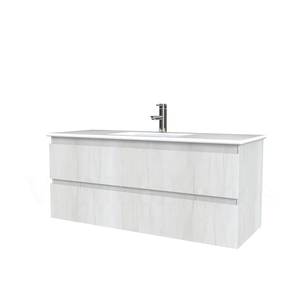 Mueble vanitorio aereo con cubierta de loza de 100 cm / M3-1001-A / Toscana 1