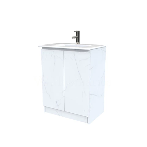 Mueble vanitorio al piso  de 60  cm con cubierta de loza M0-601  / Marmara