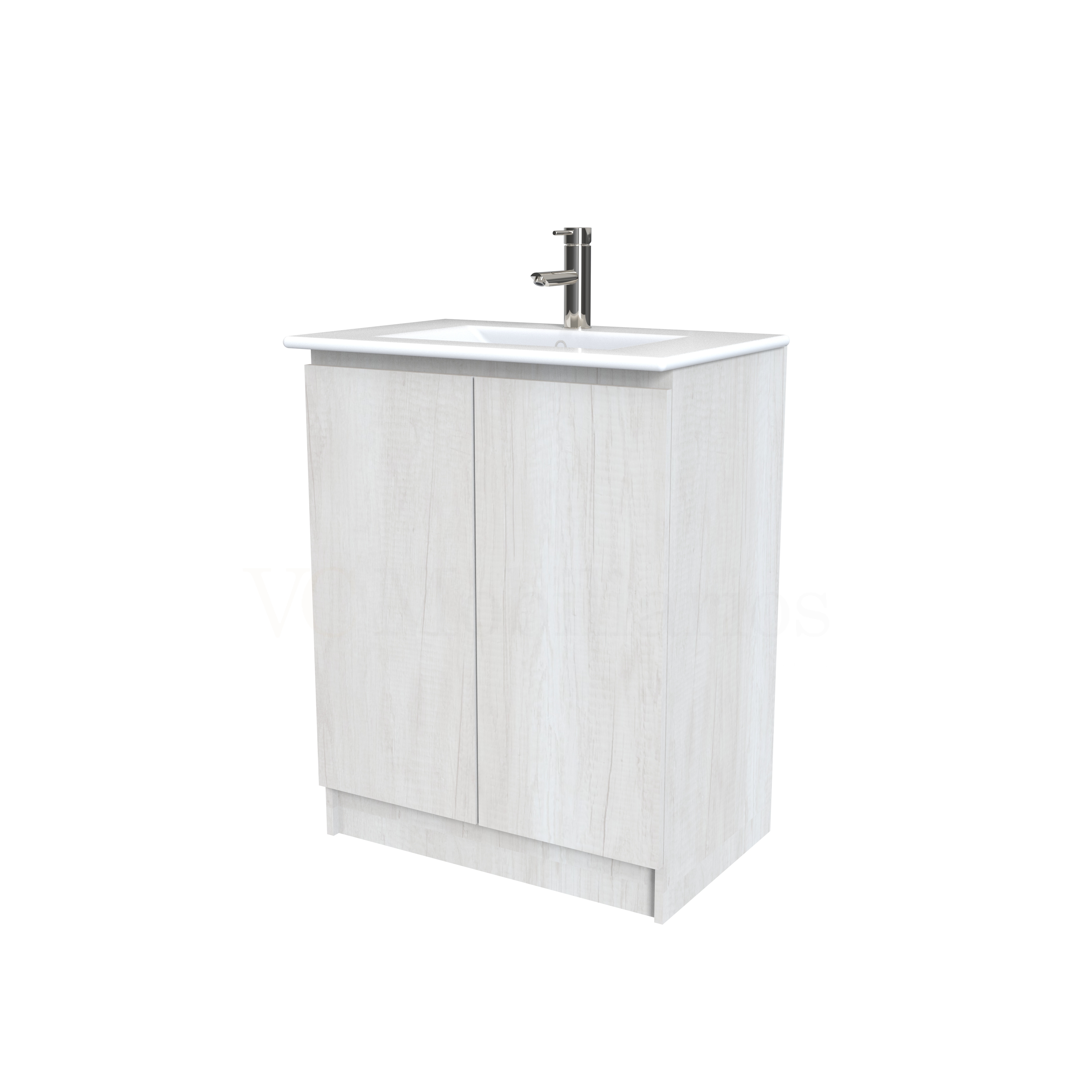 Mueble vanitorio al piso  de 60  cm con cubierta de loza M0-601  / Toscana