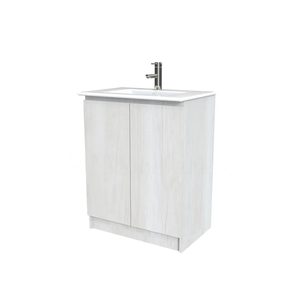 Mueble vanitorio al piso  de 60  cm con cubierta de loza M0-601  / Toscana 1