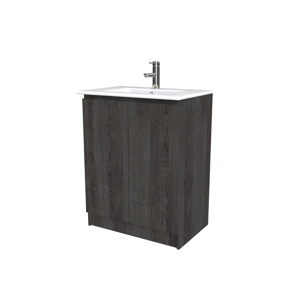 Mueble vanitorio al piso  de 50  cm con cubierta de loza M0-501  / Espresso 1