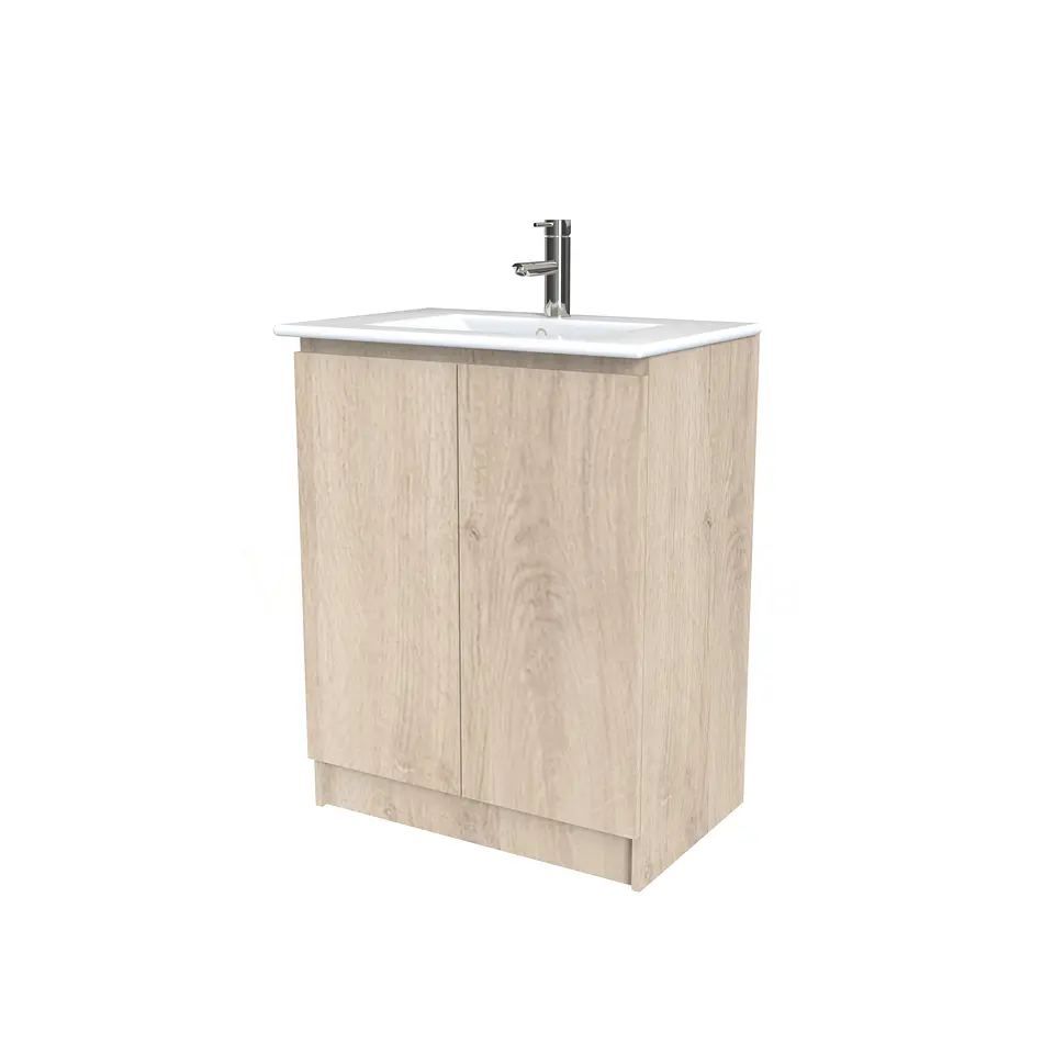 Mueble vanitorio al piso  de 50  cm con cubierta de loza M0-501  / Jerez 1