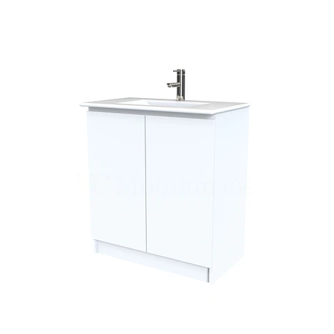 Mueble vanitorio al piso  de 70  cm con cubierta de loza M0-701  / Blanco