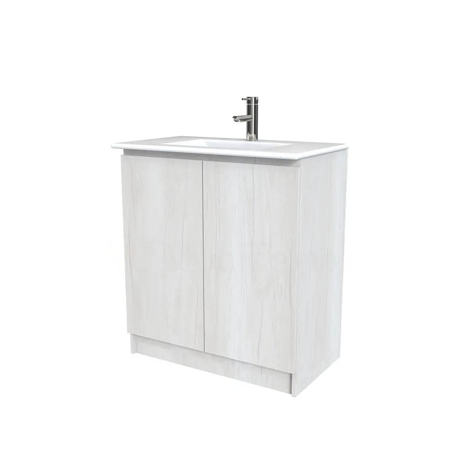 Mueble vanitorio al piso  de 80  cm con cubierta de loza M0-801  / Toscana 1