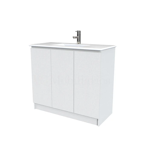 Mueble vanitorio al piso  de 120  cm con cubierta de loza M0-1201  / Giorno