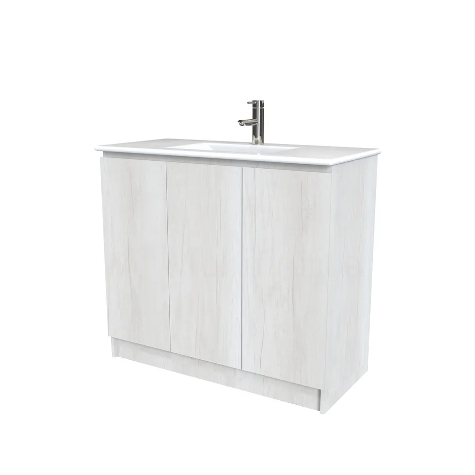 Mueble vanitorio al piso  de 120  cm con cubierta de loza M0-1201  / Toscana 1