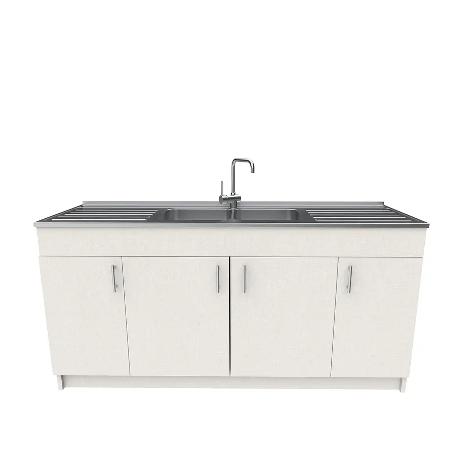 Mueble lavaplatos Doble con cubierta de acero inox de M0-1800 de 180 cm / Giorno 1