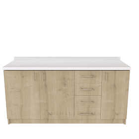 Mueble tipo mesón de 180 cm / M1-1820-MS  / Rustico