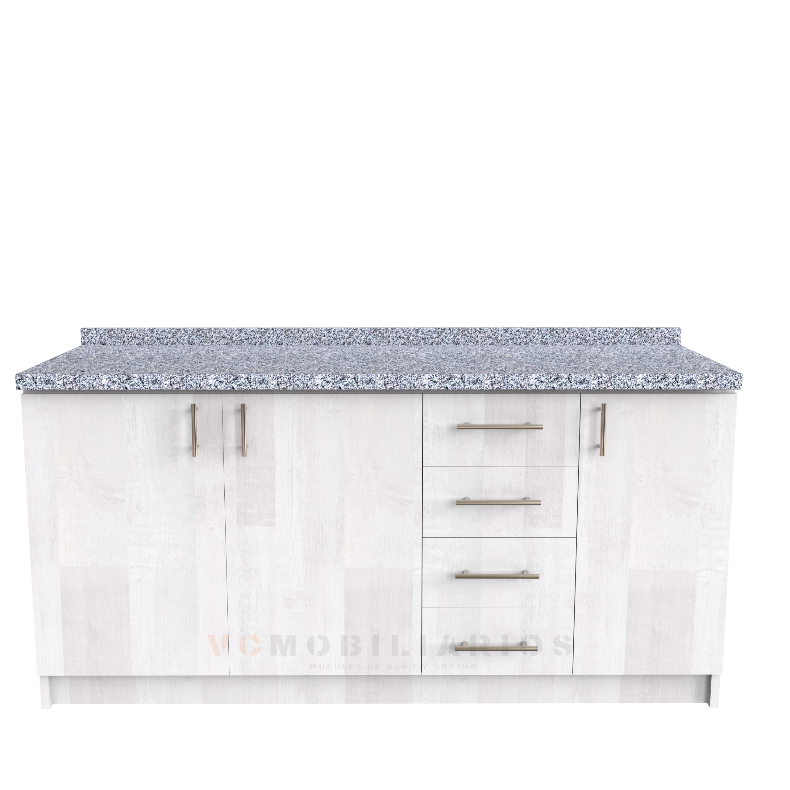 Mueble tipo mesón M1-1800-MTM de 180 cm / Legno / Granito gris mara