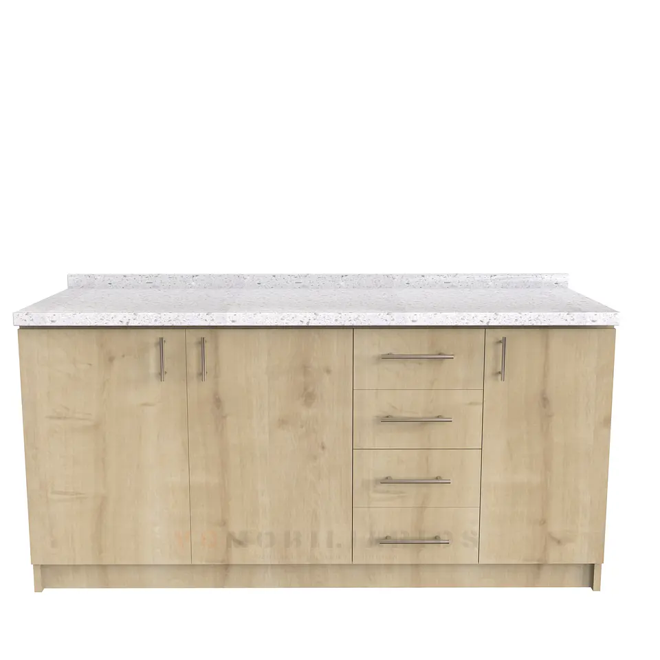 Mueble meson con cubierta de cuarzo de 190 cm / M1-1940 / Rustico 1