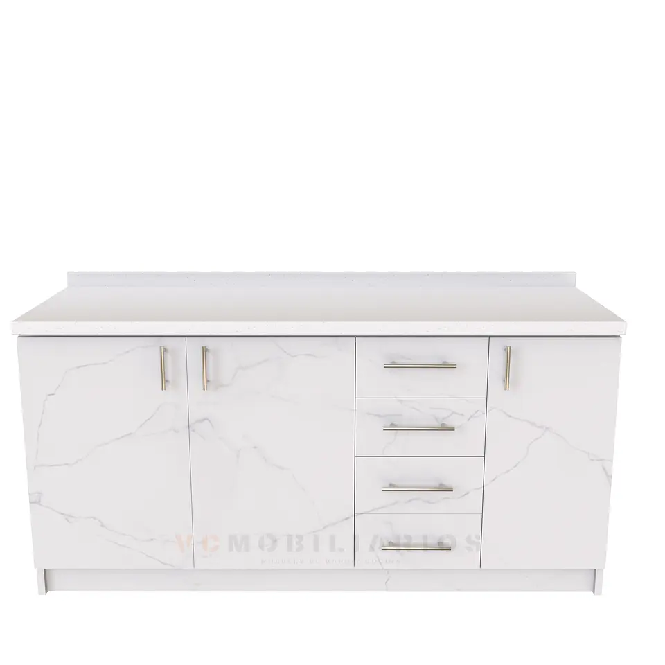 Mueble meson con cubierta de cuarzo de 190 cm / M1-1920 / Marmara 1