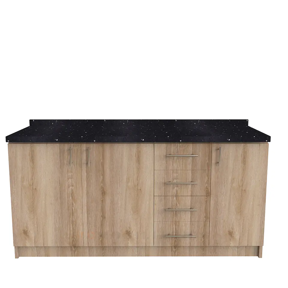 Mueble meson con cubierta de cuarzo de 190 cm / M1-1950 / Cava 1