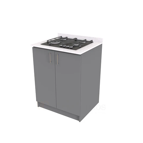 Mueble meson con cubierta de cuarzo de 70 cm / ME1-730 / Carbon