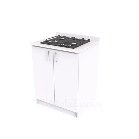 Mueble meson con cubierta de cuarzo de 70 cm / ME1-730 / Blanco
