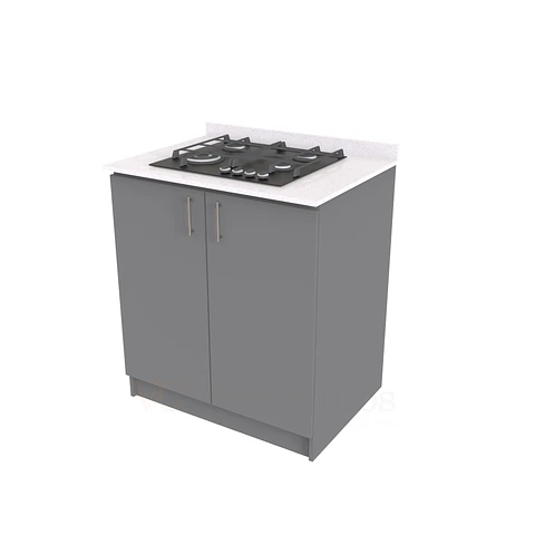 Mueble meson con cubierta de cuarzo de 80 cm / ME1-830 / Carbon