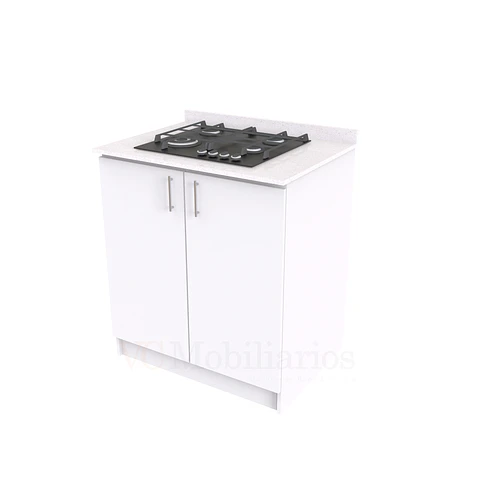 Mueble meson con cubierta de cuarzo de 80 cm / ME1-830 / Blanco
