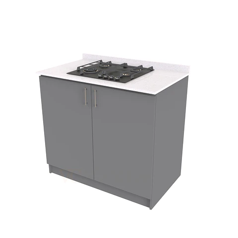 Mueble meson con cubierta de cuarzo de 100 cm / ME1-1030 / Carbon