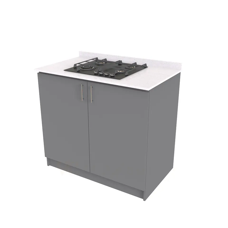 Mueble meson con cubierta de cuarzo de 100 cm / ME1-1030 / Carbon 1