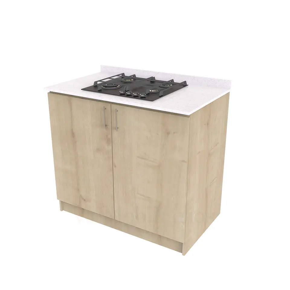 Mueble meson con cubierta de cuarzo de 100 cm / ME1-1030 / Rustico 1