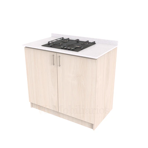 Mueble meson con cubierta de cuarzo de 100 cm / ME1-1030 / Nougat