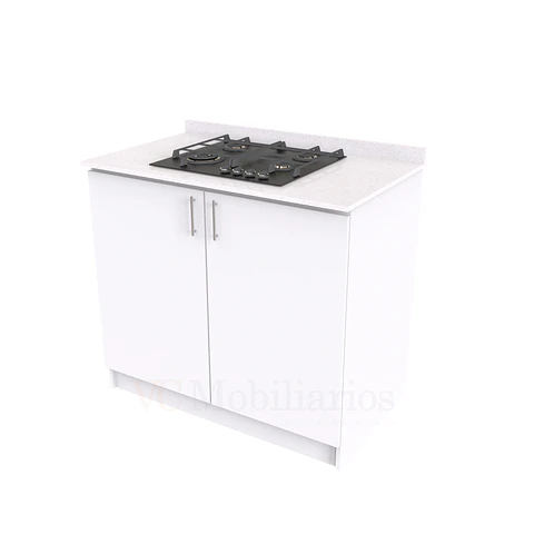 Mueble meson con cubierta de cuarzo de 100 cm / ME1-1030 / Blanco