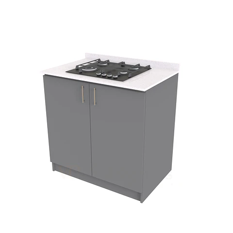 Mueble meson con cubierta de cuarzo de 90 cm / ME1-930 / Carbon