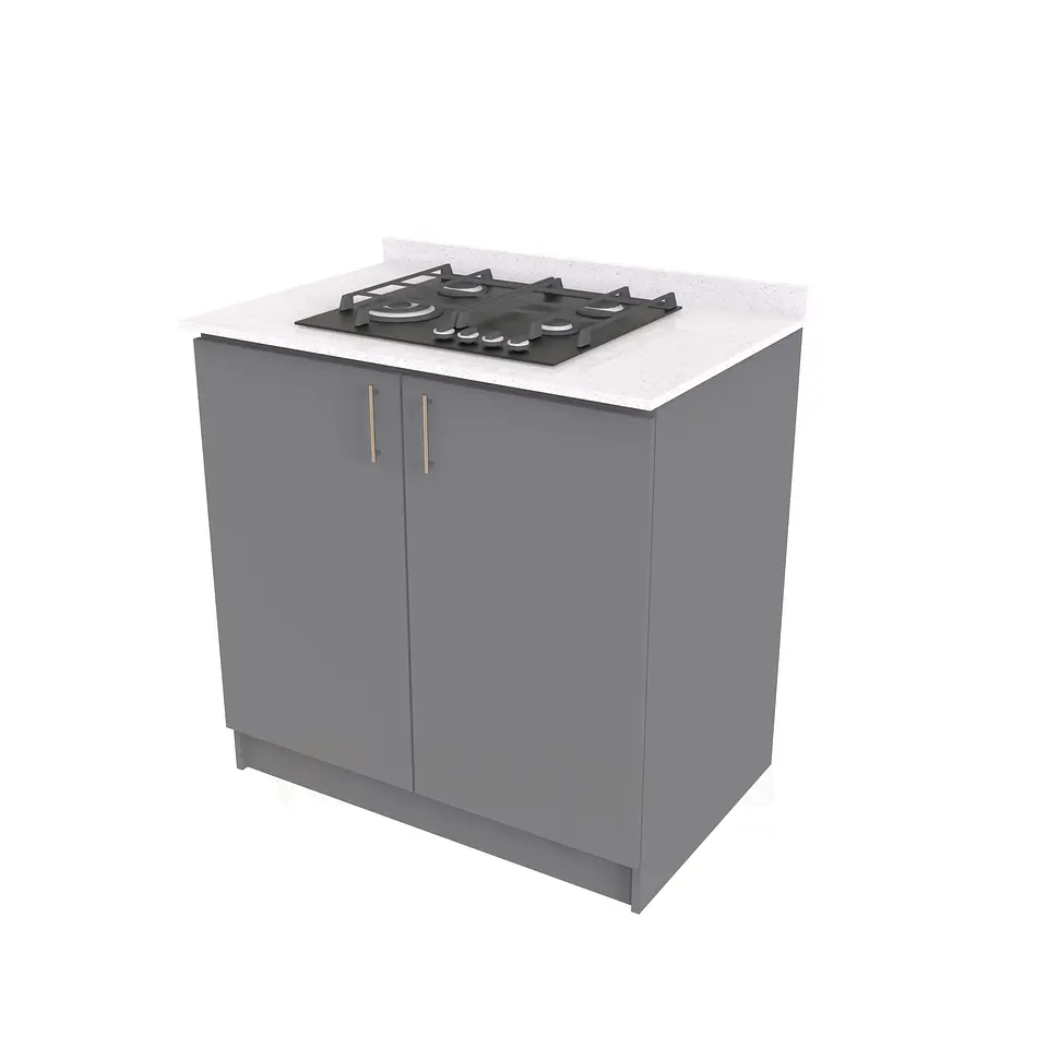 Mueble meson con cubierta de cuarzo de 90 cm / ME1-930 / Carbon 1