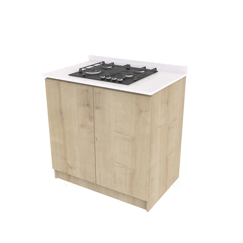 Mueble meson con cubierta de cuarzo de 90 cm / ME1-930 / Rustico