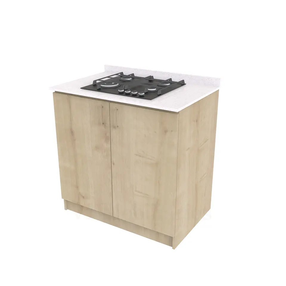 Mueble meson con cubierta de cuarzo de 90 cm / ME1-930 / Rustico 1