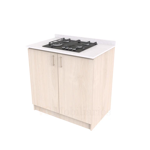 Mueble meson con cubierta de cuarzo de 90 cm / ME1-930 / Nougat