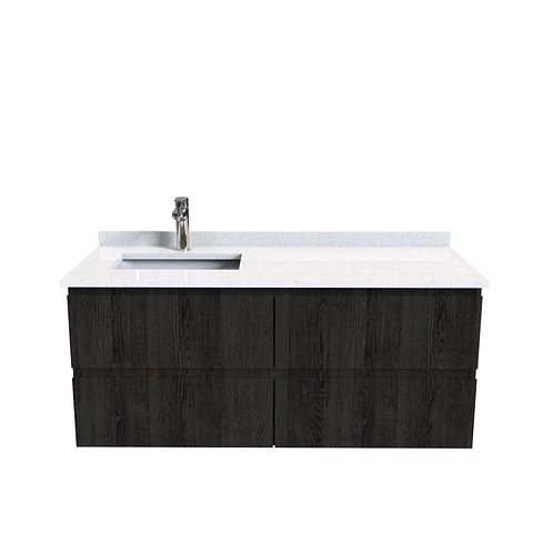 Mueble vanitorio aereo simple de 130cm  M4-1338-A / Espresso