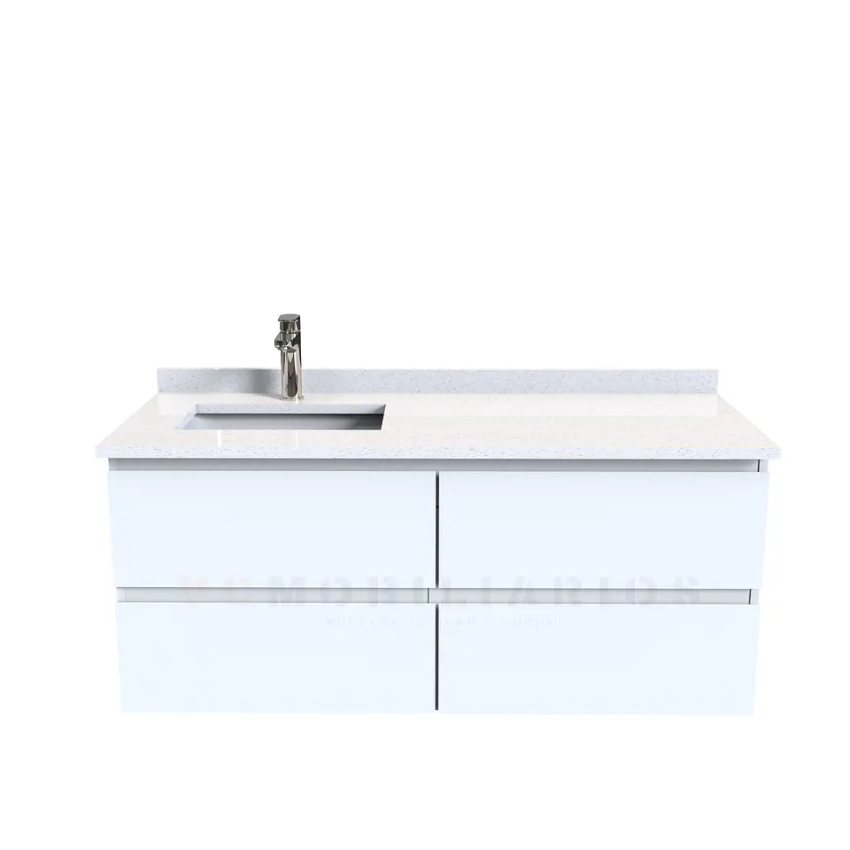 Mueble vanitorio aereo simple de 130cm  M4-1338-A / Blanco 1