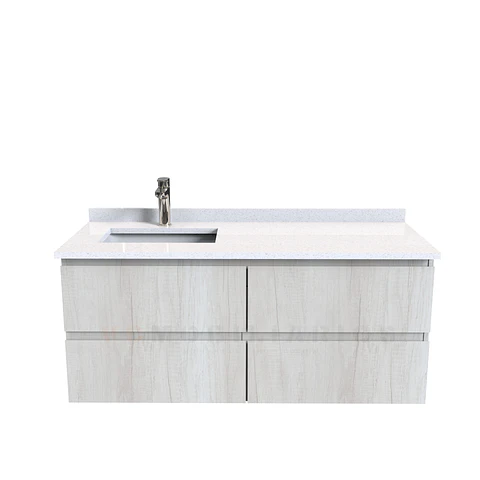 Mueble vanitorio aereo simple de 130cm  M4-1338-A / Toscana