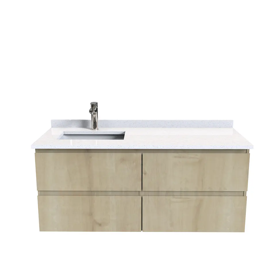 Mueble vanitorio aereo simple de 130cm  M4-1338-A / Rustico 1