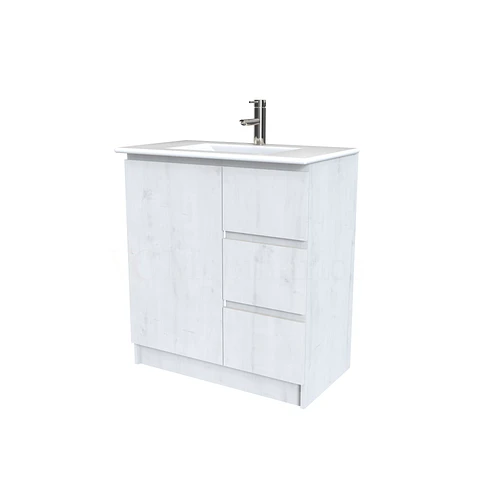 Mueble vanitorio al piso  de 80  cm con cubierta de loza M2-801  / Alaska
