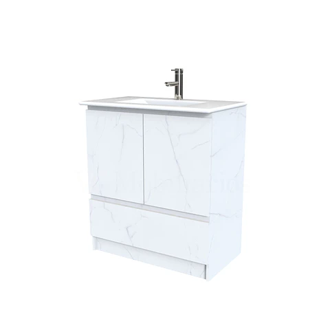 Mueble vanitorio al piso  de 80  cm con cubierta de loza M4-801  / Marmara