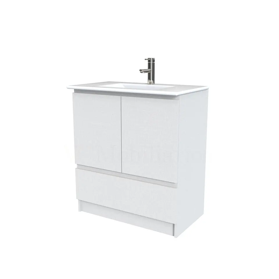Mueble vanitorio al piso  de 80  cm con cubierta de loza M4-801  / Giorno 1