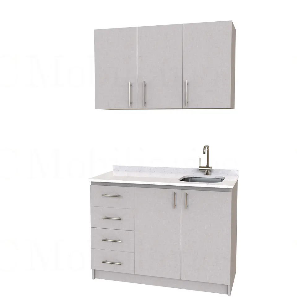Kit de mueble lavaplatos + Mueble Mural de 140 cm / KT1-1434 / cuarzo / giorno 1